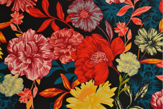Floral Print Swim / Athletic Fabric