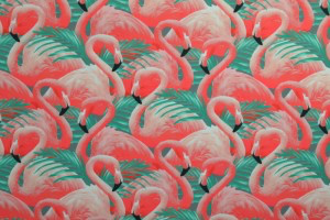 Flamingo Print Swim / Athletic Fabric