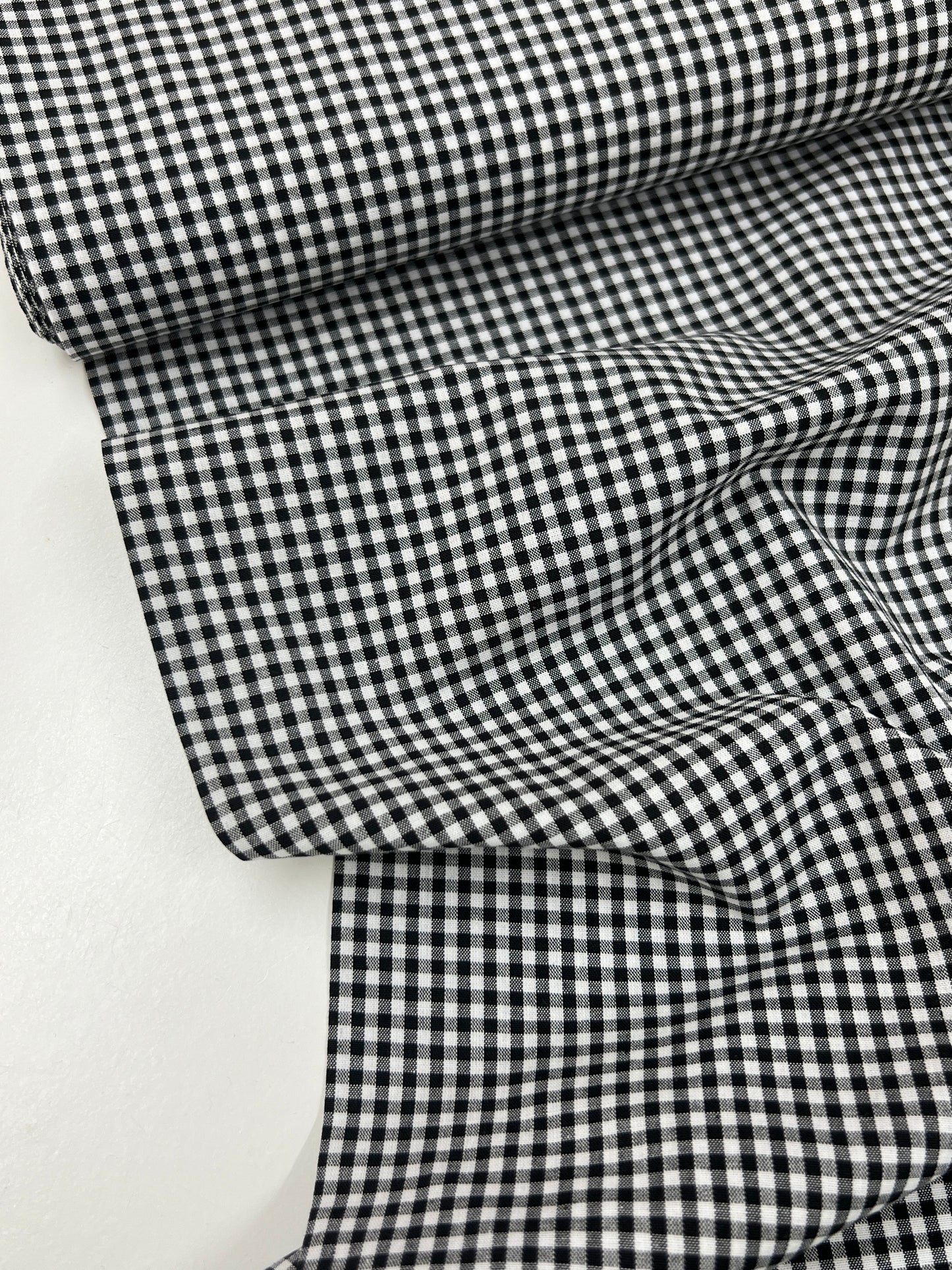 Yarn Dyed 2.7mm Cotton Gingham - Black