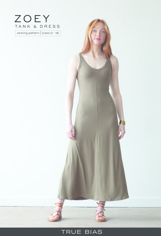 Zoey Tank & Dress Pattern Size 0-18 by True Bias (Confident Beginner)