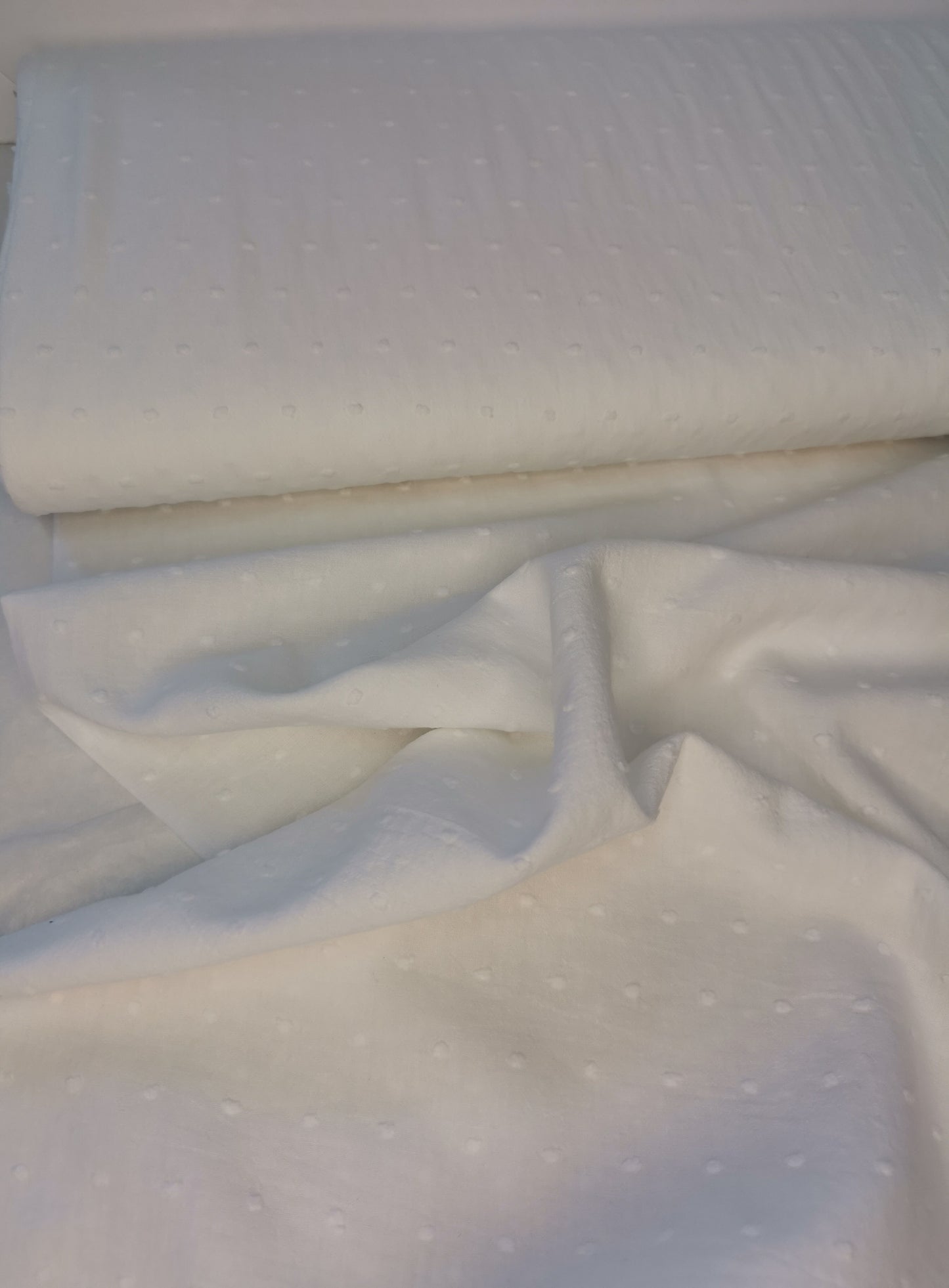 Swiss dot cotton - White