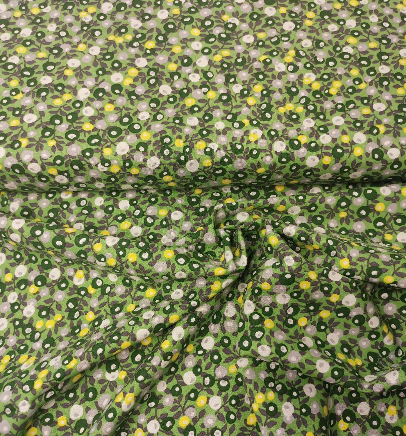 Bubble florals Organic Cotton - Green