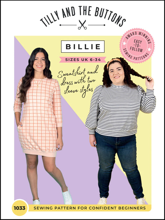 Billie Sweatshirt and Dress Pattern by Tilly and The Buttons (Confident Beginner)