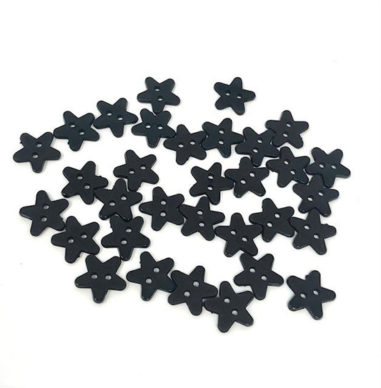 15mm 2 hole Matt Star button