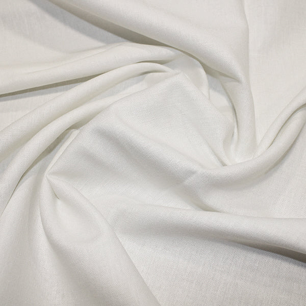 Stretch Viscose Linen - White