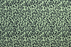 Mint Animal Print Swim / Athletic Fabric