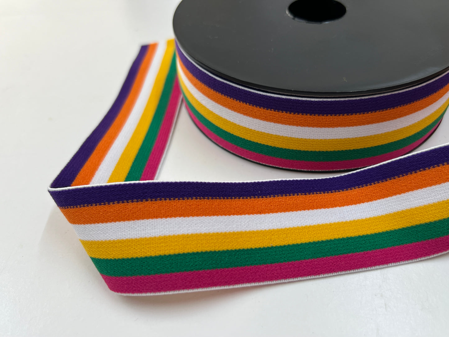 40mm Bright Rainbow Waistband Elastic