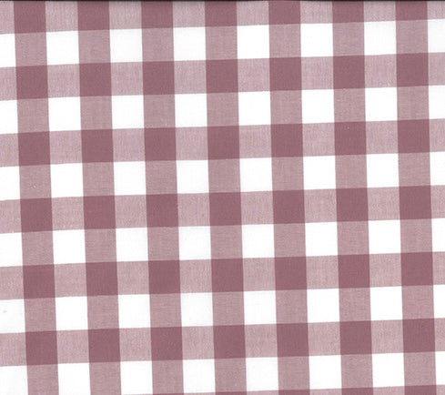 Yarn Dyed 17mm Cotton Gingham - Mauve