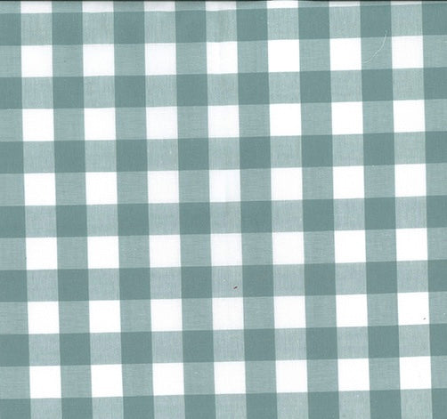 Yarn Dyed 17mm Cotton Gingham - Duckegg
