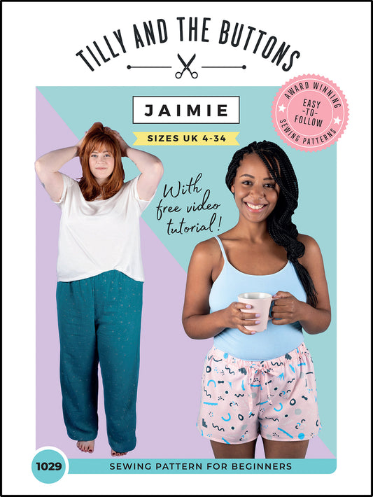 Jaimie Trousers and Shorts Pattern by Tilly and The Buttons (Beginner)