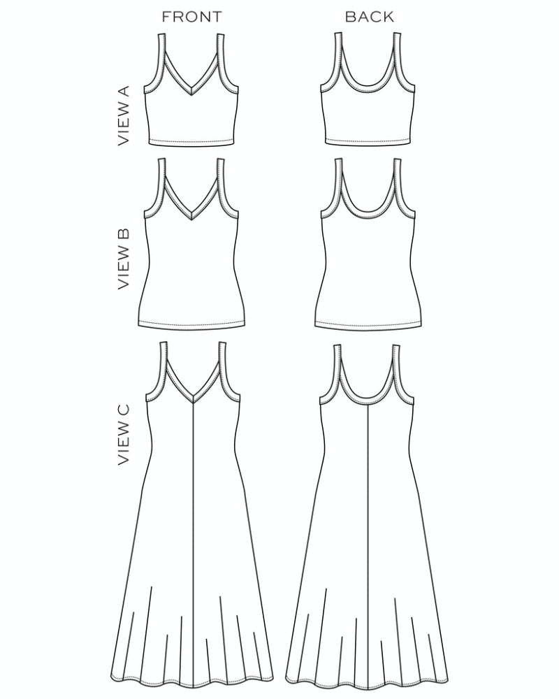 Zoey Tank & Dress Pattern Size 0-18 by True Bias (Confident Beginner)