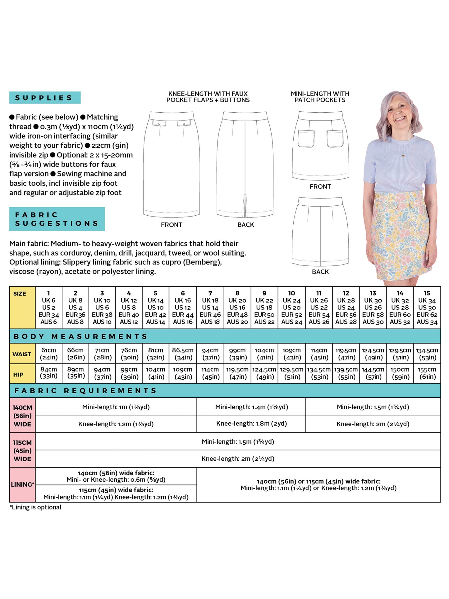 Ramona Skirt pattern by Tilly and The Buttons (Confident Beginner)