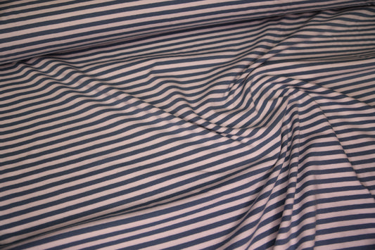 Blue Striped Cotton Jersey
